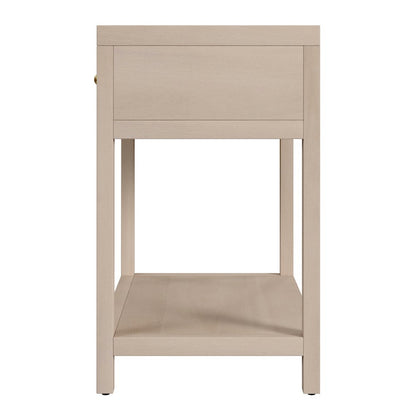 Nora 30 in. W Wood 1 Drawer Wide Nightstand with Shelf, Taupe