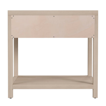 Nora 30 in. W Wood 1 Drawer Wide Nightstand with Shelf, Taupe