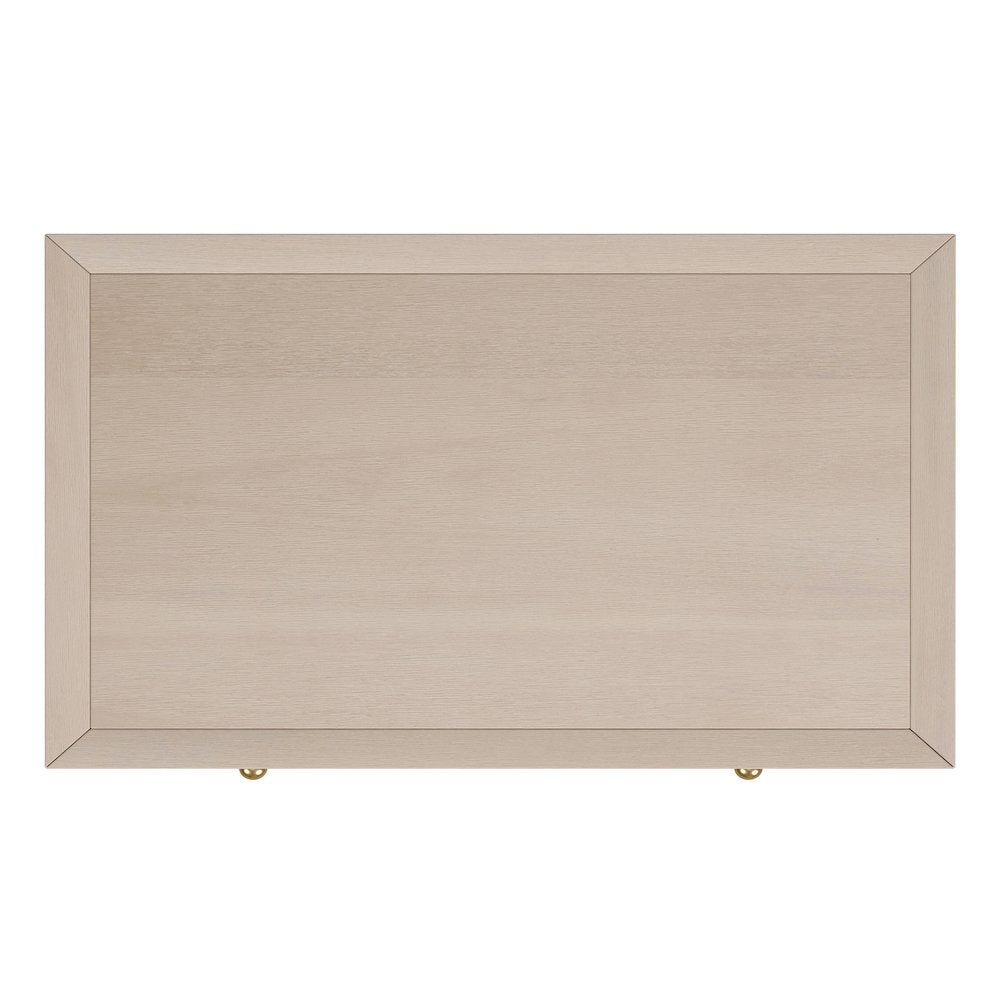 Nora 30 in. W Wood 1 Drawer Wide Nightstand with Shelf, Taupe