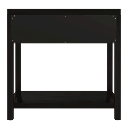 30 in. W Rectangular Wood 1 Drawer Wide Nightstand with Lower Open Shelf, Coffee