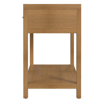 30 in. W Rectangular Wood 1 Drawer Wide Nightstand with Lower Open Shelf