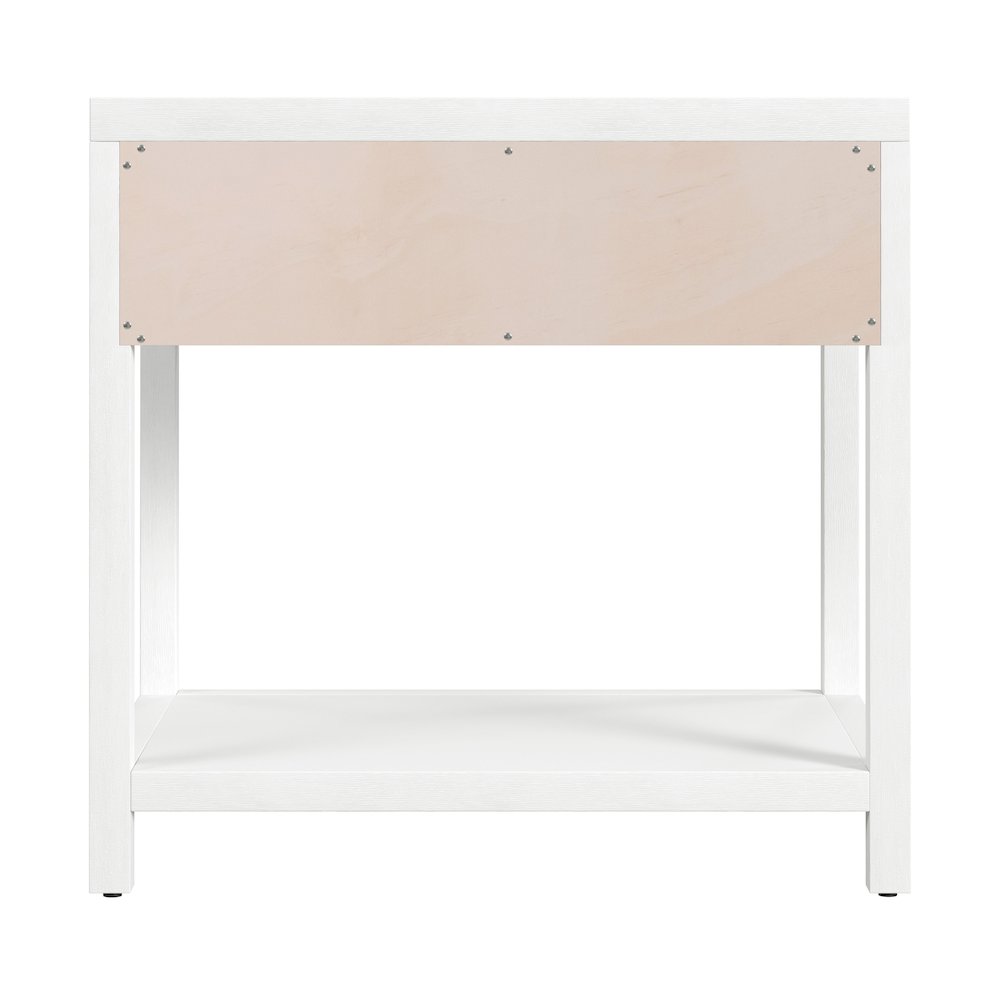Nora 30 in. W Wood 1 Drawer Wide Nightstand with Shelf, White
