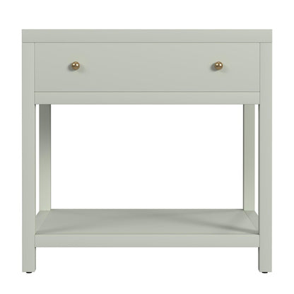 Nora 30 in. W Wood 1 Drawer Wide Nightstand with Shelf, Sage Green