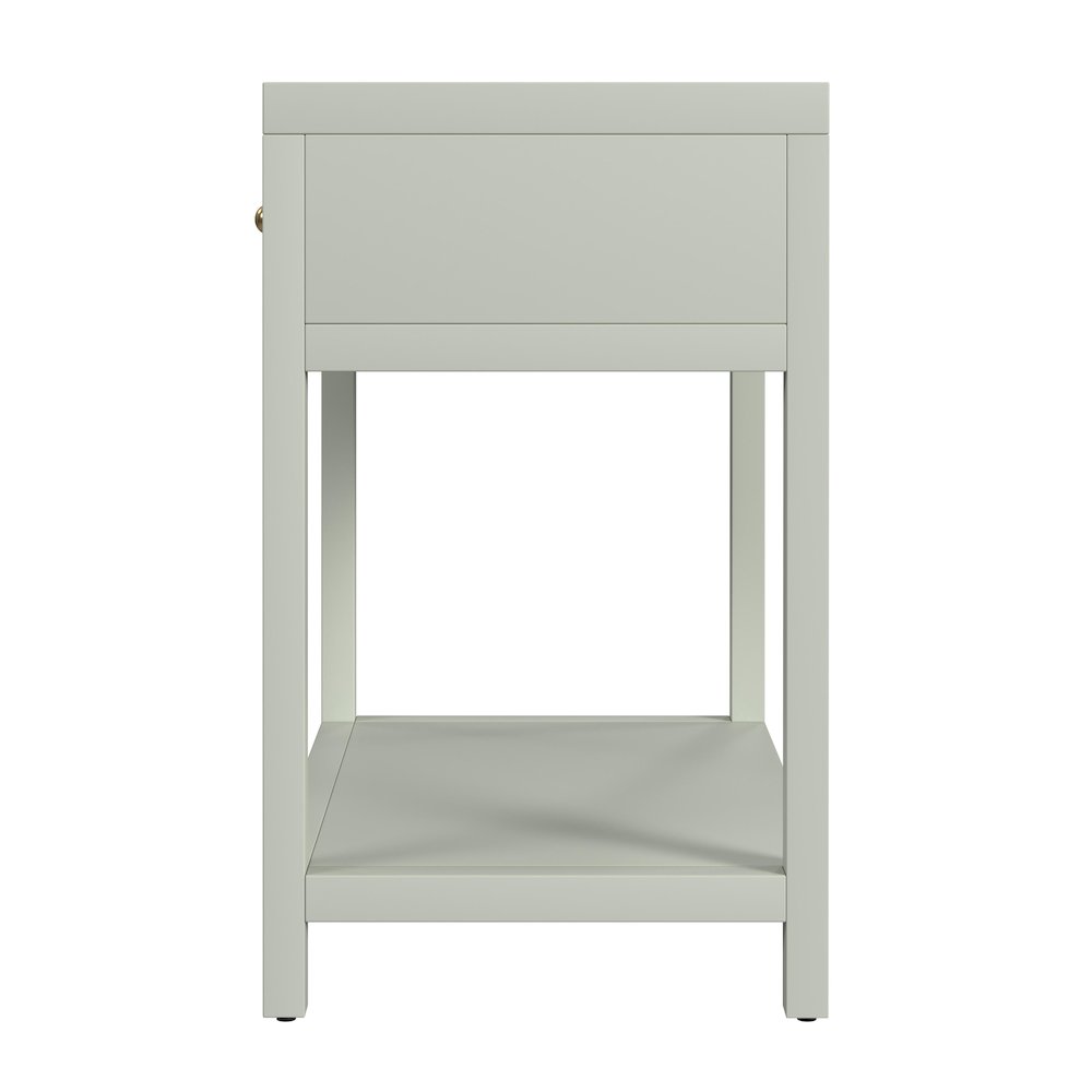 Nora 30 in. W Wood 1 Drawer Wide Nightstand with Shelf, Sage Green