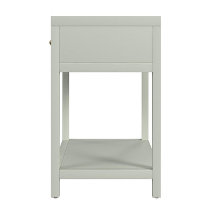 Nora 30 in. W Wood 1 Drawer Wide Nightstand with Shelf, Sage Green