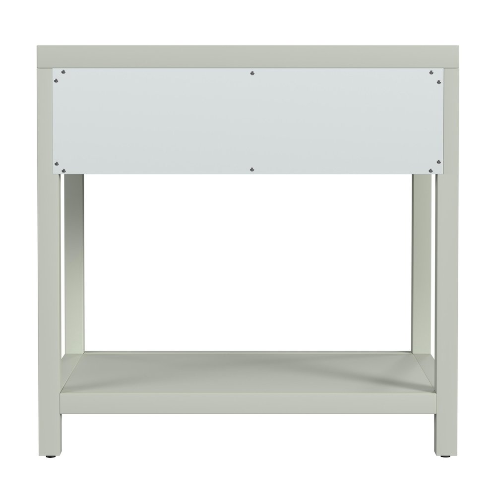 Nora 30 in. W Wood 1 Drawer Wide Nightstand with Shelf, Sage Green