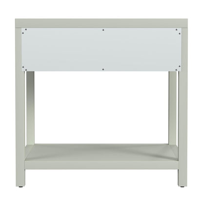 Nora 30 in. W Wood 1 Drawer Wide Nightstand with Shelf, Sage Green