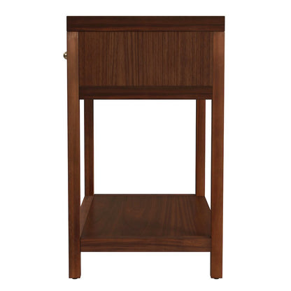 30 in. W Rectangular Wood 1 Drawer Wide Nightstand with Lower Open Shelf