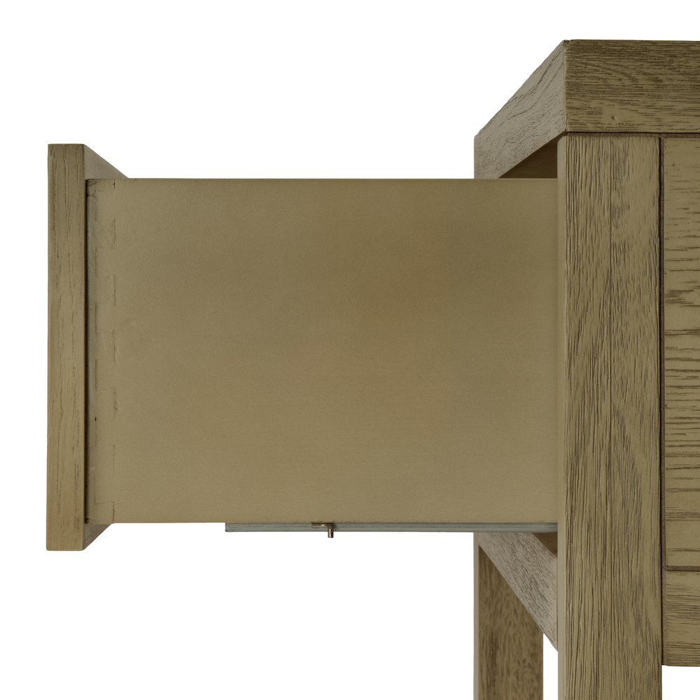 30 in. W Rectangular Wood 1 Drawer Wide Nightstand with Lower Open Shelf