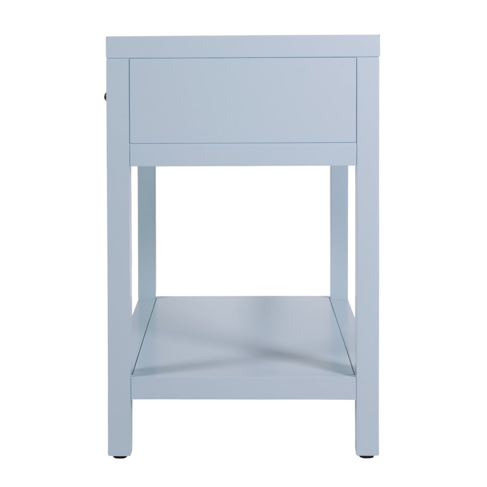 Nora 30 in. W Wood 1 Drawer Wide Nightstand with Shelf, Light Blue