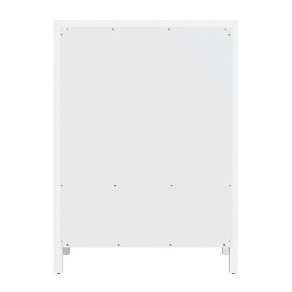 Nora 36 in. W Rectangular Wood 5 Drawer Tall Dresser, Smooth White