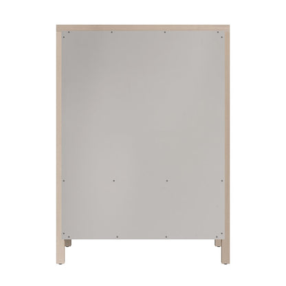 Nora 36 in. W Rectangular Wood 5 Drawer Tall Dresser, Taupe