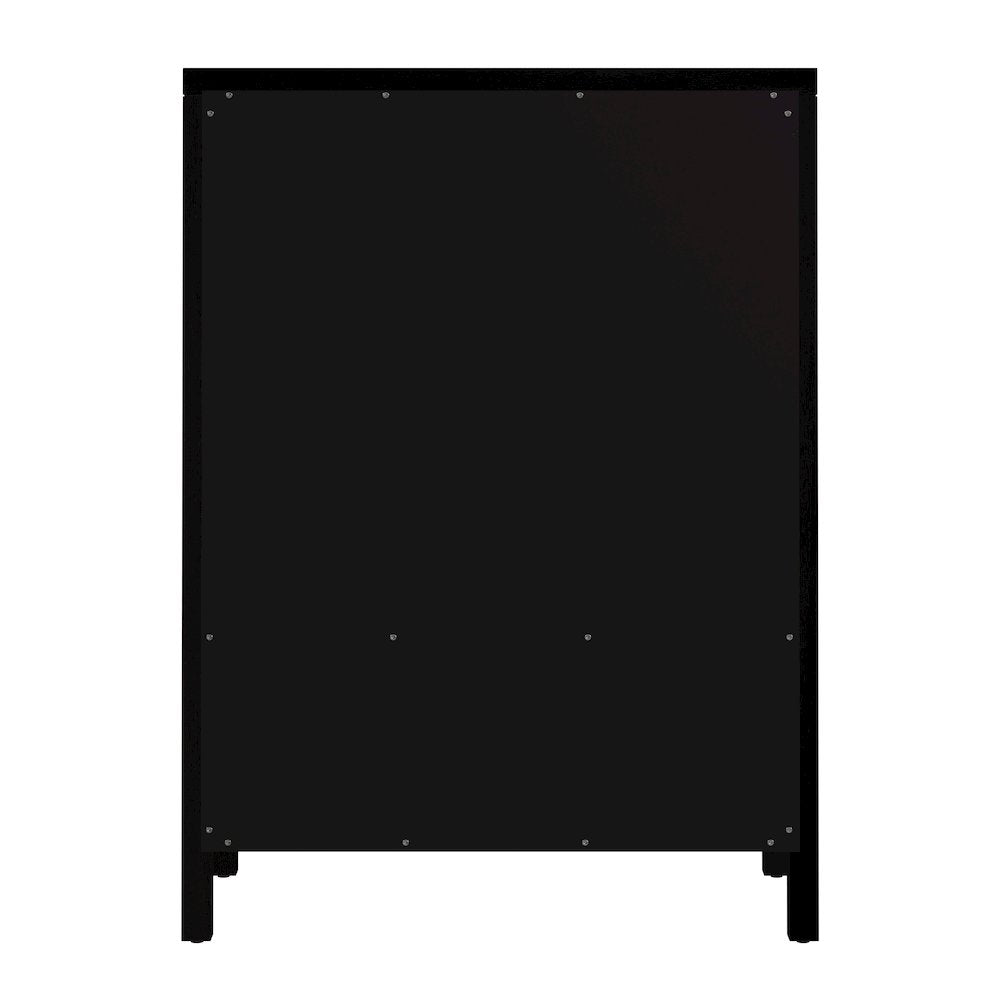 Nora 36 in. W Rectangular Wood 5 Drawer Tall Dresser, Coffee