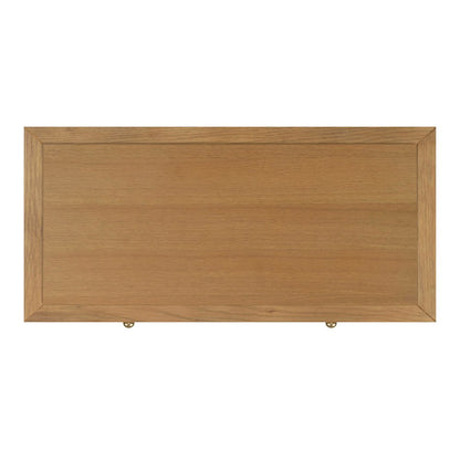 Nora 36 in. W Rectangular Wood 5 Drawer Tall Dresser, Natural