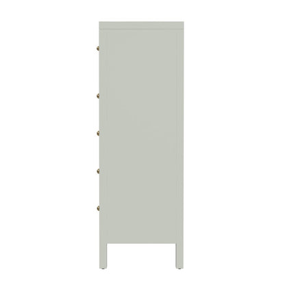 Nora 36 in. W Rectangular Wood 5 Drawer Tall Dresser, Sage Green