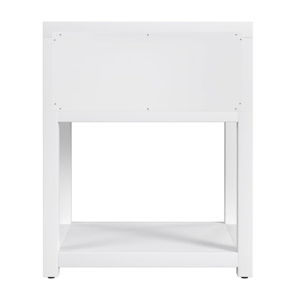 21 in. W Rectangular Wood 1 Drawer Small Nightstand with Lower Open Shelf