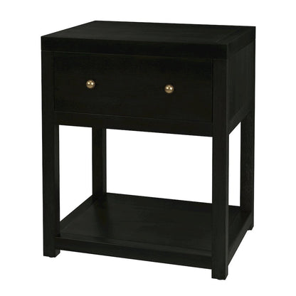 21 in. W Rectangular Wood 1 Drawer Small Nightstand with Lower Open Shelf