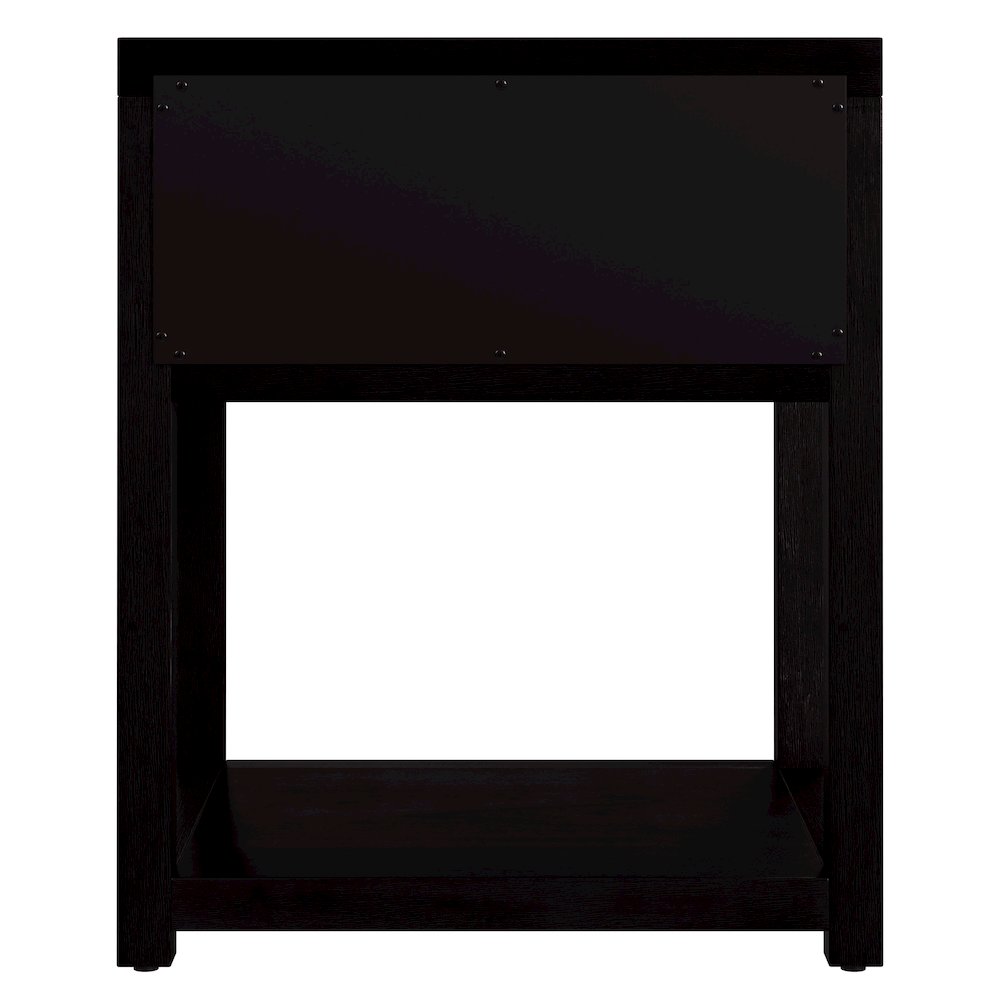 21 in. W Rectangular Wood 1 Drawer Small Nightstand with Lower Open Shelf