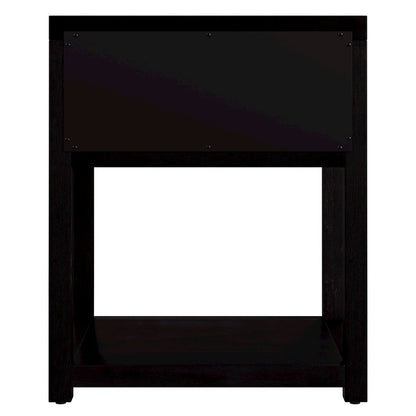 21 in. W Rectangular Wood 1 Drawer Small Nightstand with Lower Open Shelf