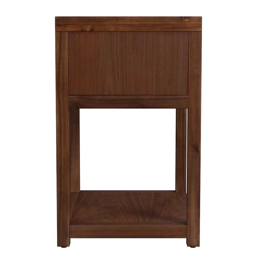 21 in. W Rectangular Wood 1 Drawer Small Nightstand with Lower Open Shelf