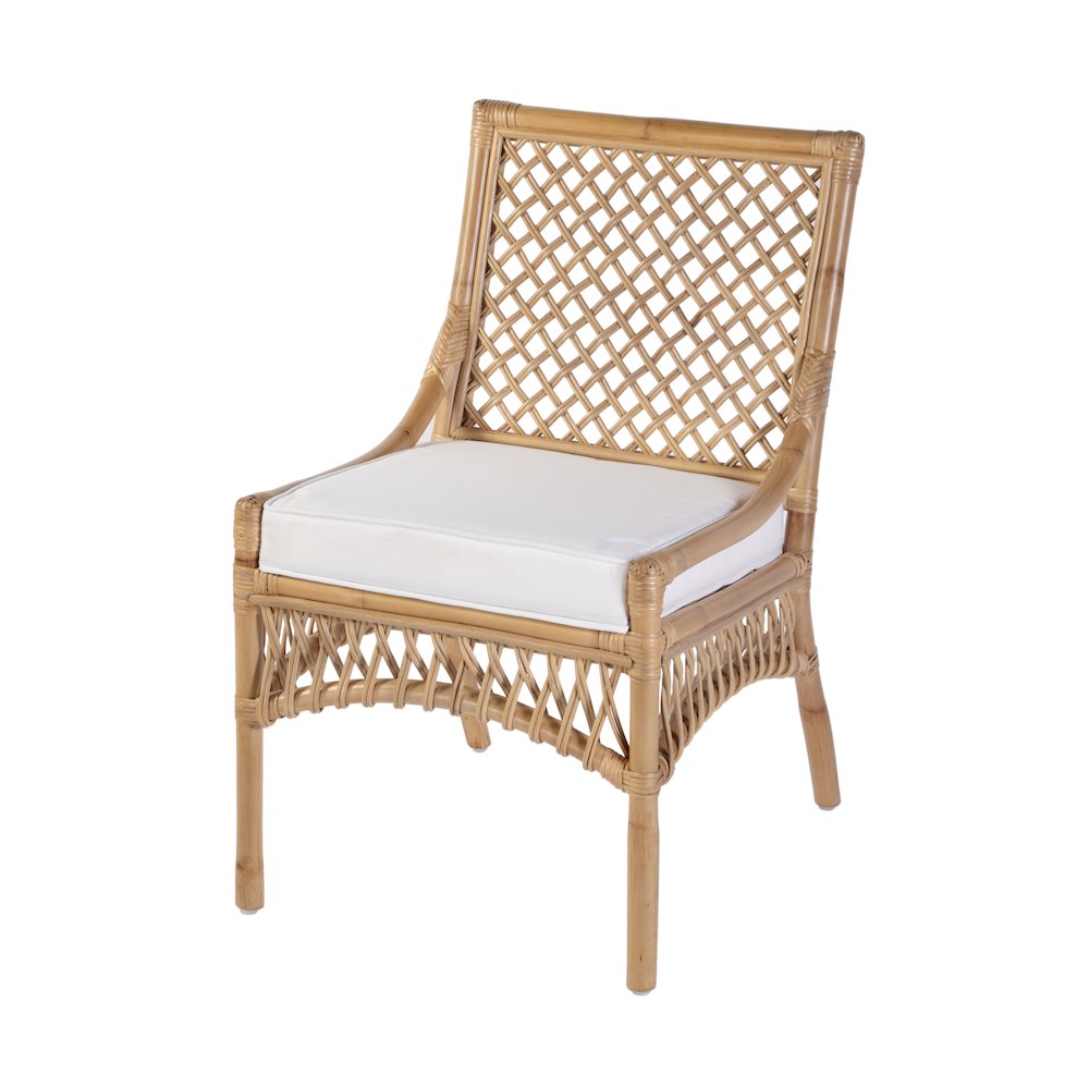 Antigua 19 in. Seat Height Rattan Side Dining Chair, Natural