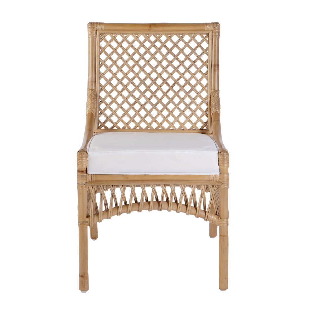 Antigua 19 in. Seat Height Rattan Side Dining Chair, Natural