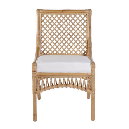 Antigua 19 in. Seat Height Rattan Side Dining Chair, Natural
