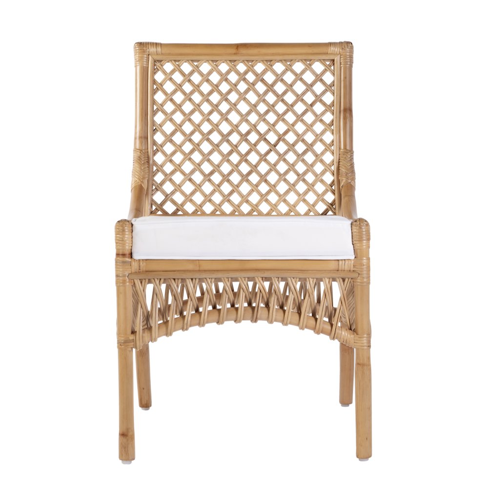 Antigua 19 in. Seat Height Rattan Side Dining Chair, Natural