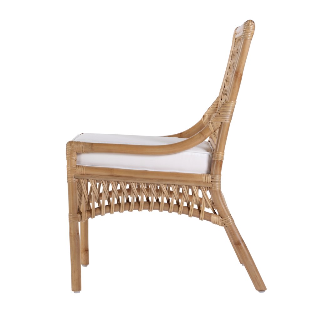 Antigua 19 in. Seat Height Rattan Side Dining Chair, Natural