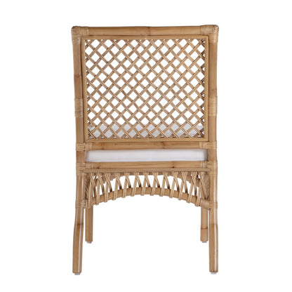 Antigua 19 in. Seat Height Rattan Side Dining Chair, Natural