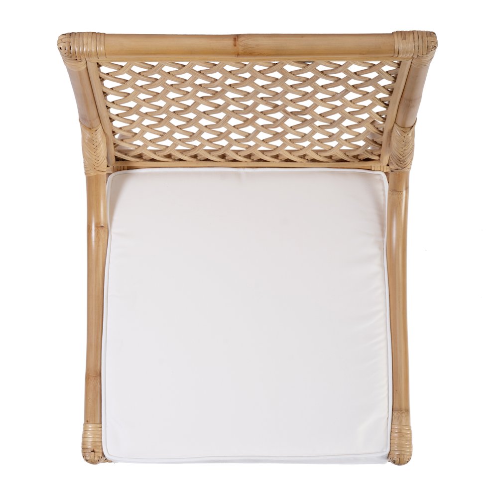 Antigua 19 in. Seat Height Rattan Side Dining Chair, Natural