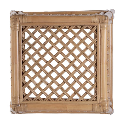 Antigua 30.25 in. Seat Height Square Rattan Bar Stool, Natural