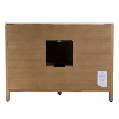 Nora 48 in. W Quartz Single Sink Bathroom Vanity Set, Natural