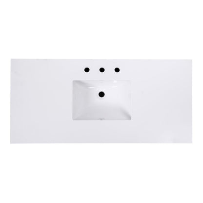 Nora 48 in. W Quartz Single Sink Bathroom Vanity Set, Natural