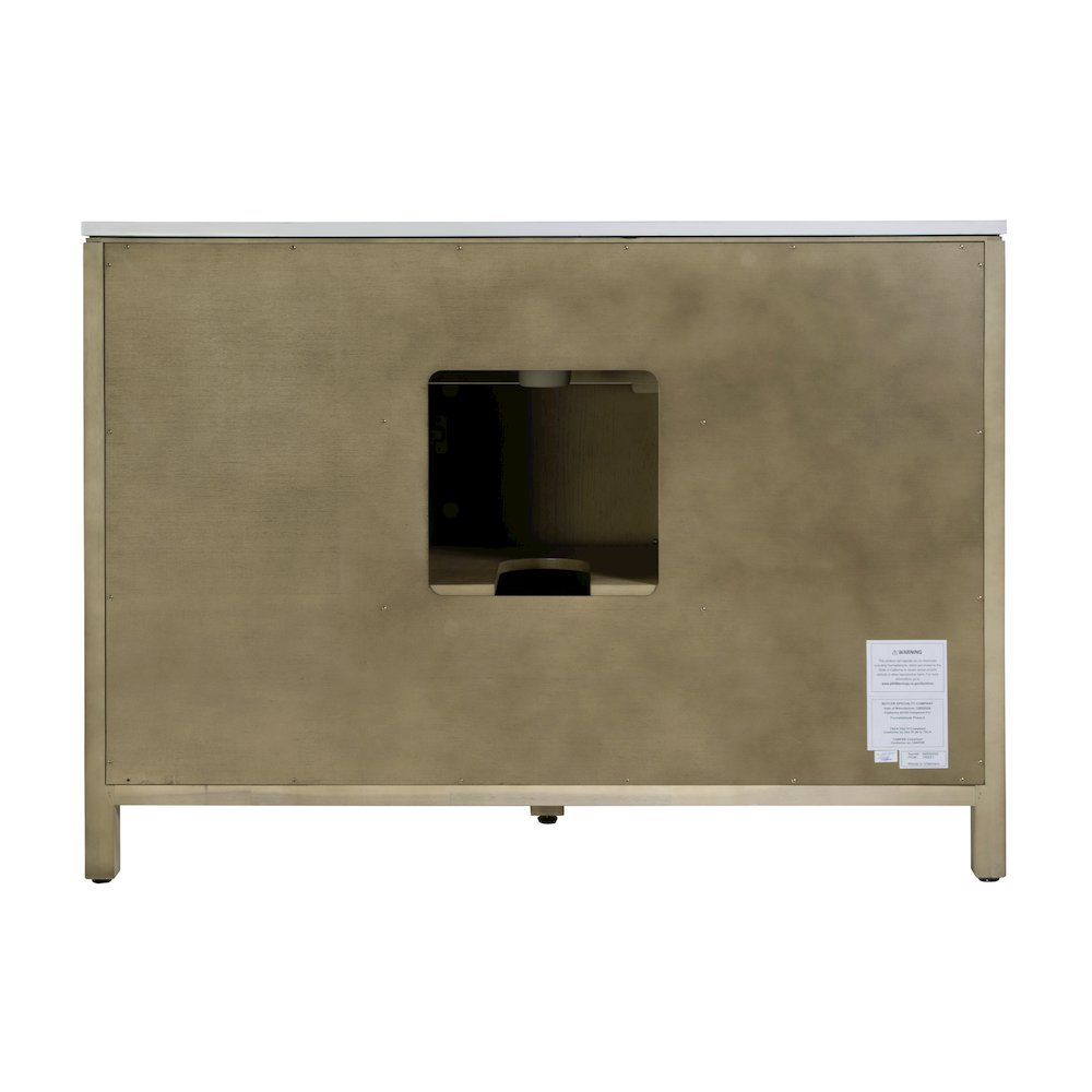 Nora 48 in. W Quartz Single Sink Bathroom Vanity Set, Light Brown