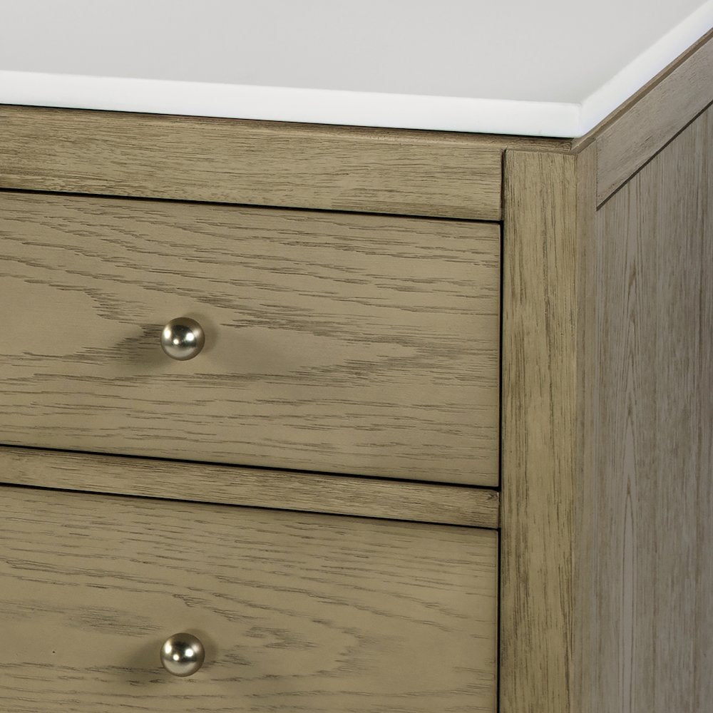 Nora 48 in. W Quartz Single Sink Bathroom Vanity Set, Light Brown