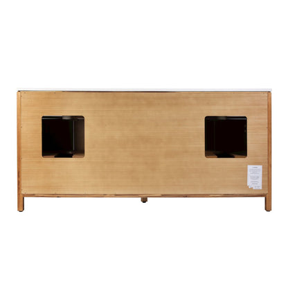 Nora 72 in. W Quartz Double Sink Bathroom Vanity Set, Natural