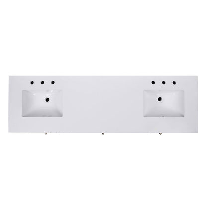 Nora 72 in. W Quartz Double Sink Bathroom Vanity Set, Natural