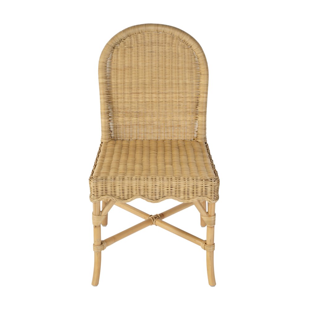 Bonita 18.5 in. Seat Height Rattan Dining Side Chair, Natural