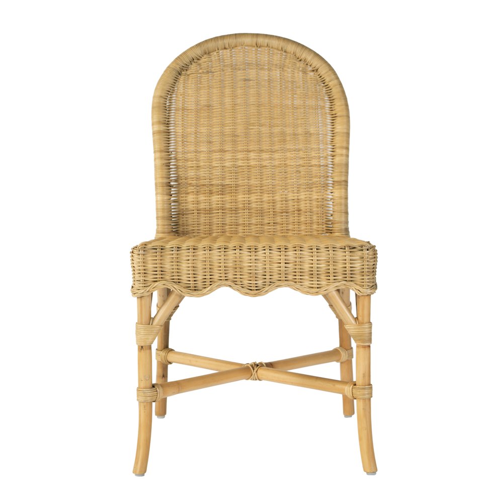 Bonita 18.5 in. Seat Height Rattan Dining Side Chair, Natural