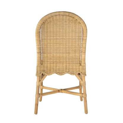 Bonita 18.5 in. Seat Height Rattan Dining Side Chair, Natural