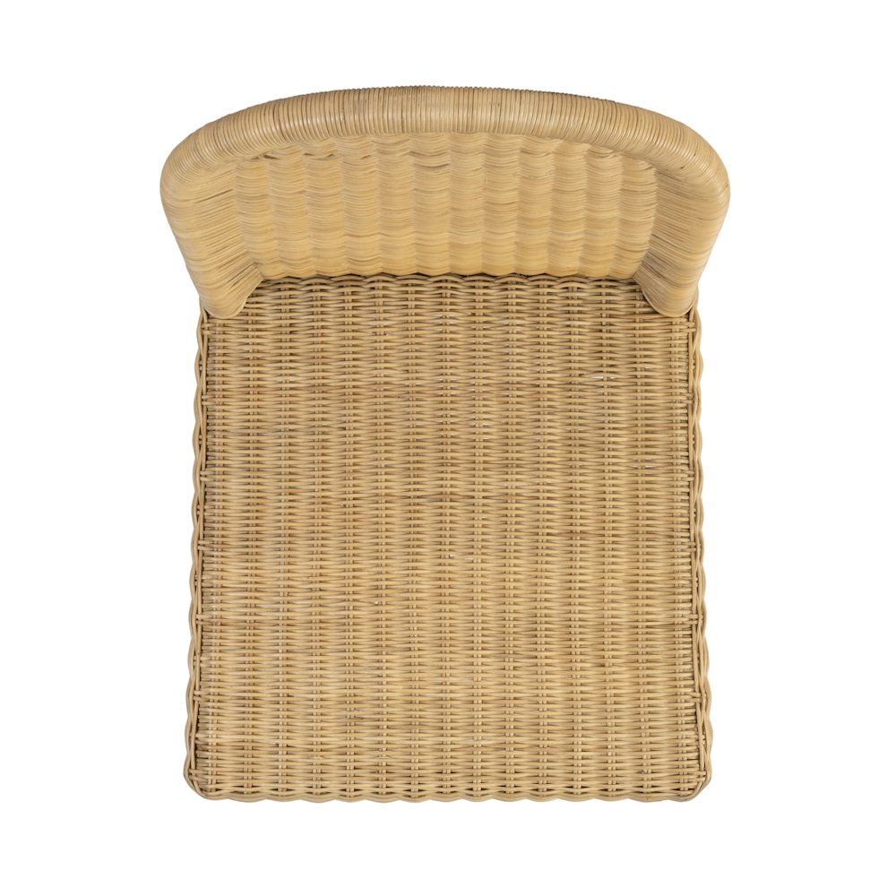 Bonita 18.5 in. Seat Height Rattan Dining Side Chair, Natural