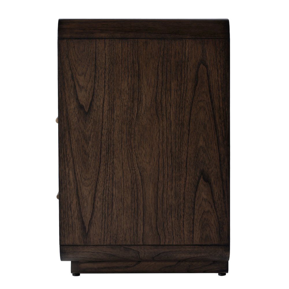 Keenan 28 in. W Rectangular Wood 2 Drawer Nightstand, Dark Brown