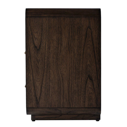 Keenan 28 in. W Rectangular Wood 2 Drawer Nightstand, Dark Brown