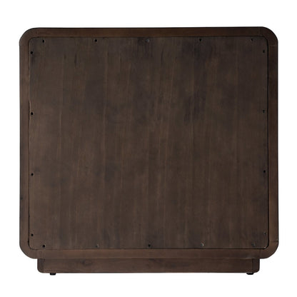 Keenan 28 in. W Rectangular Wood 2 Drawer Nightstand, Dark Brown