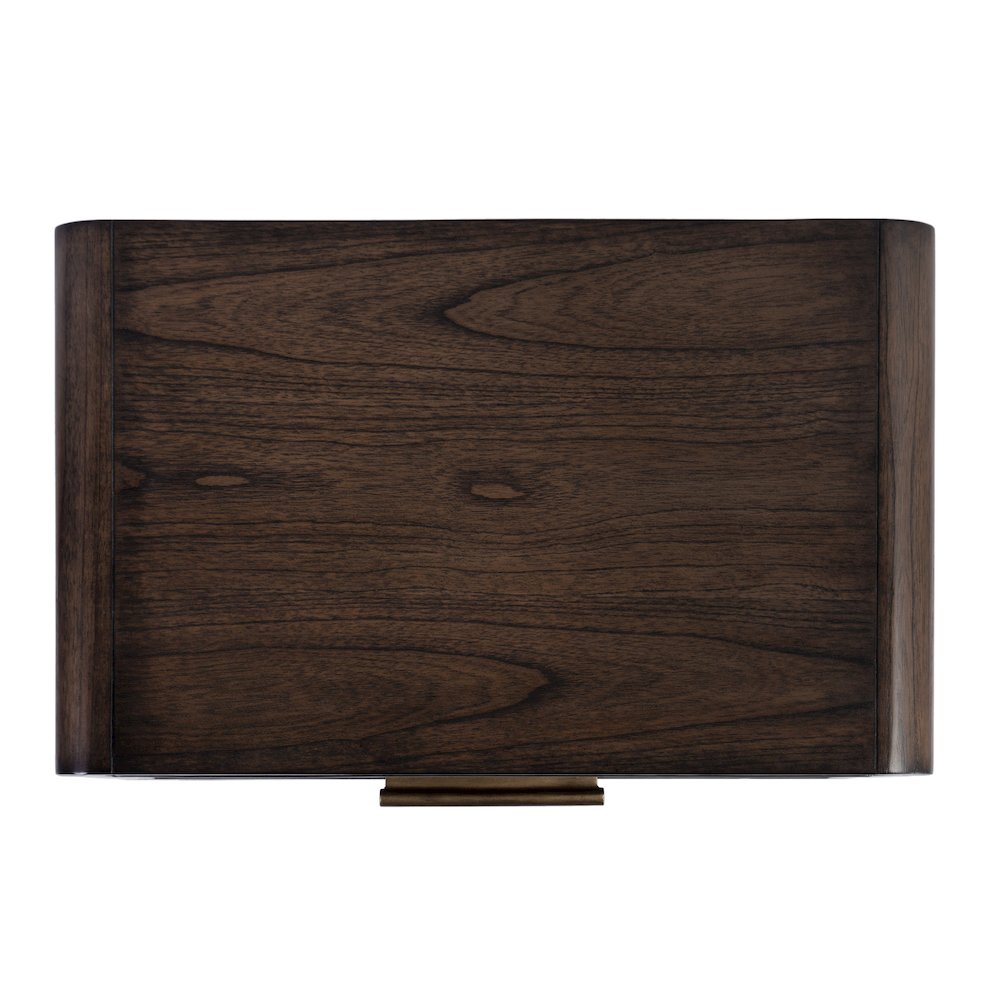 Keenan 28 in. W Rectangular Wood 2 Drawer Nightstand, Dark Brown