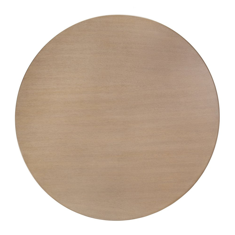 Kersten 54 In. W Round Wood Pedestal Dining Table, Light Brown