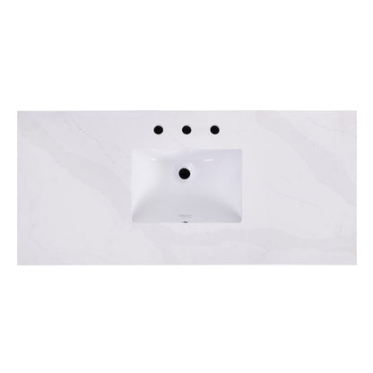 Lagos 48 in W. Quartz Top Single Sink Bathroom Vanity, Beige
