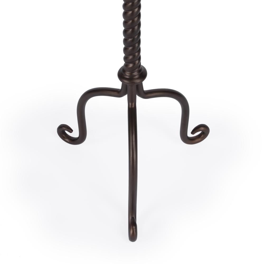 Alma Metal Pedestal  Side Table, Bronze