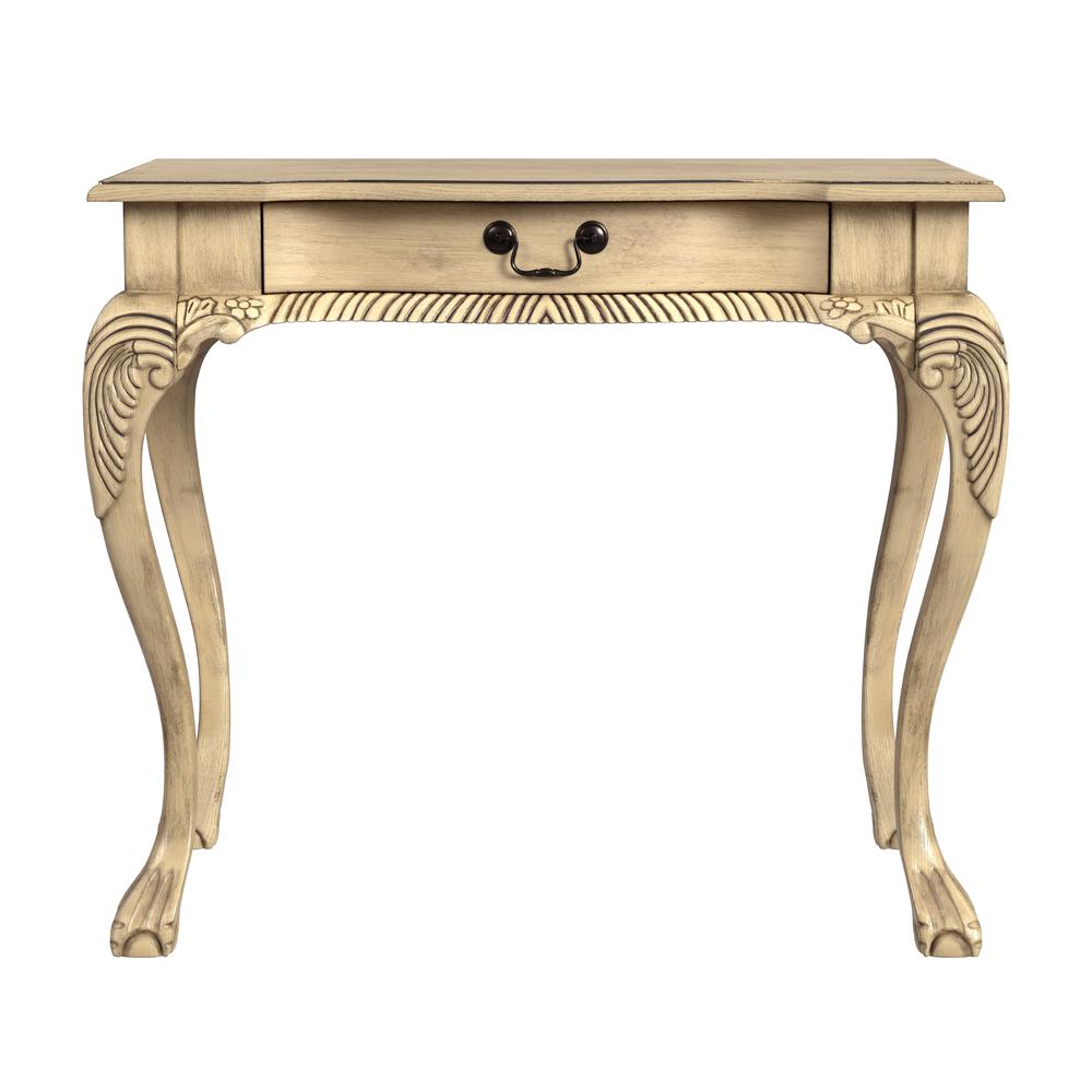 Dupree 33" Wood Writing Desk, Beige